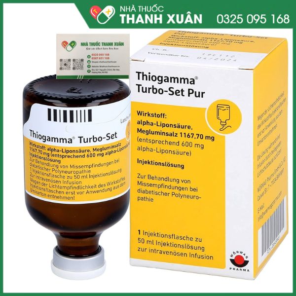 Thiogamma Turbo-Set - Điều trị rối loạn cảm giác trong bệnh đa dây thần kinh đái tháo đường